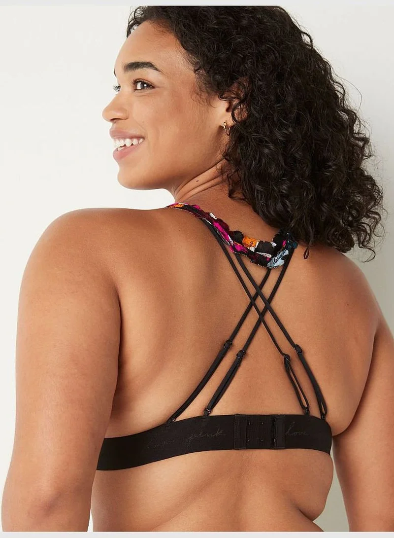 PINK Lace Halter Bralette
