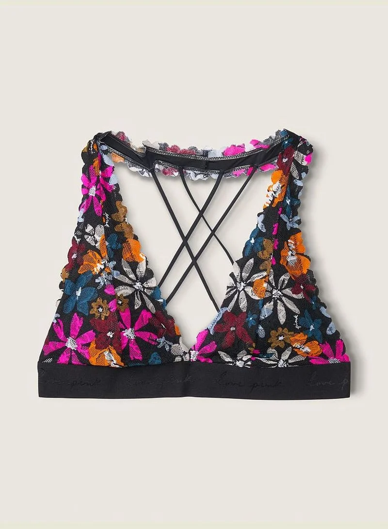 PINK Lace Halter Bralette
