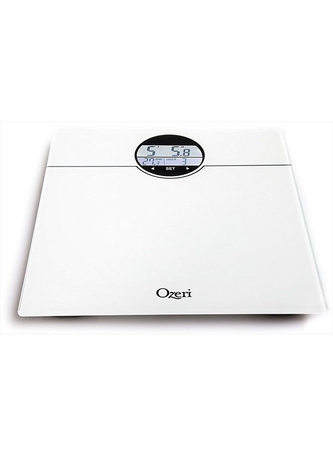 Ozeri - WeightMaster 400 lbs Digital Bath Scale with BMI and Weight Change Detection, White, 1 Count - Image 1