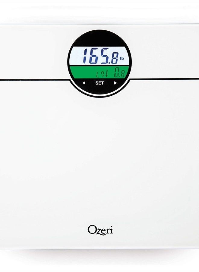 Ozeri - WeightMaster 400 lbs Digital Bath Scale with BMI and Weight Change Detection, White, 1 Count - Image 1