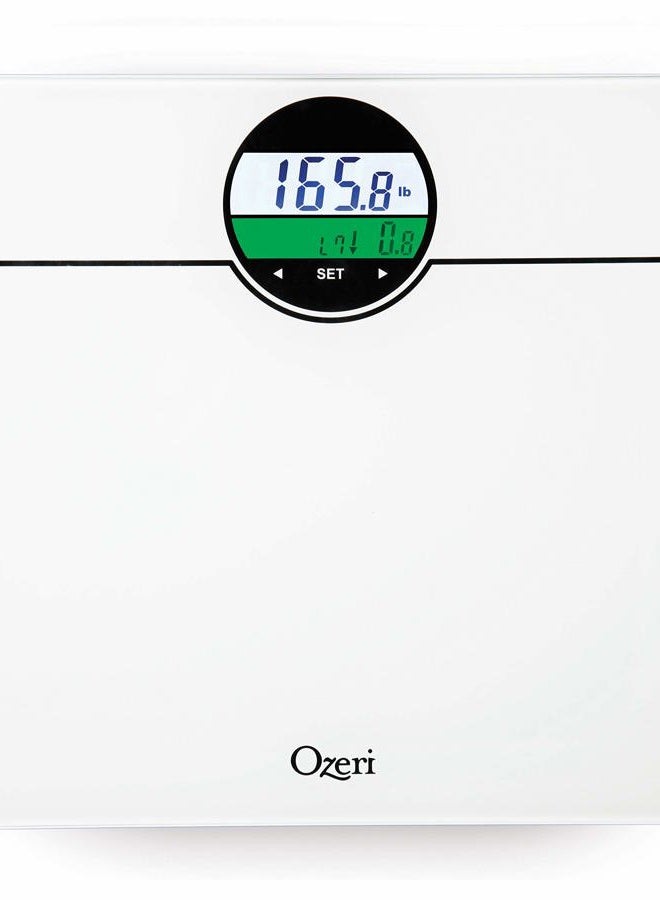 Ozeri WeightMaster 400 lbs Digital Bath Scale with BMI and Weight Change Detection, White, 1 Count - Image 1