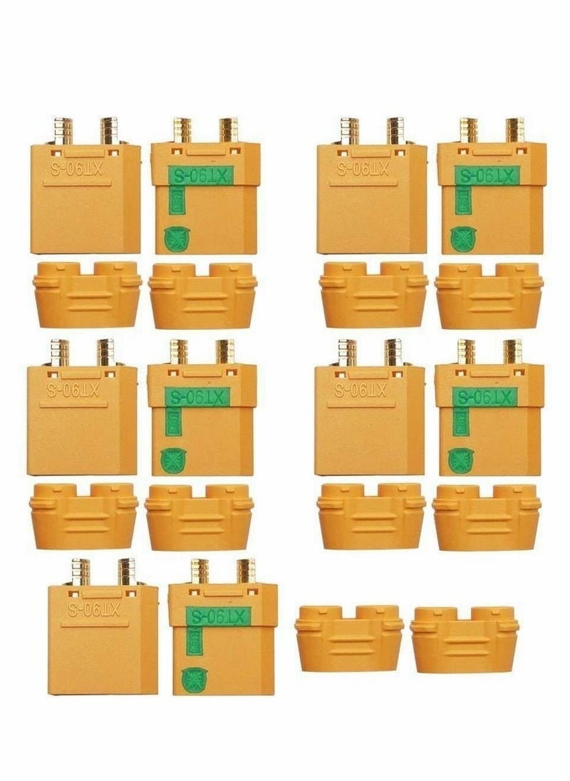 Connectors, Anti-Spark Male Female Connector, XT90S, XT90-S, XT90, for RC Quadcopter Brushless Motor, for FPV Drone Lipo Battery ESC and Charge Lead (5Pairs) - Image 1