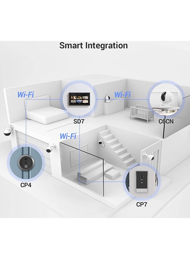 EZVIZ SD7 7-Inch IPS Touch Smart Screen, Smart Integration with Compatible EZVIZ Devices, Remote Control via EZVIZ App, Two-Way Talk, Type-C charging, Easy Installation, CS-SD7 - Image 5