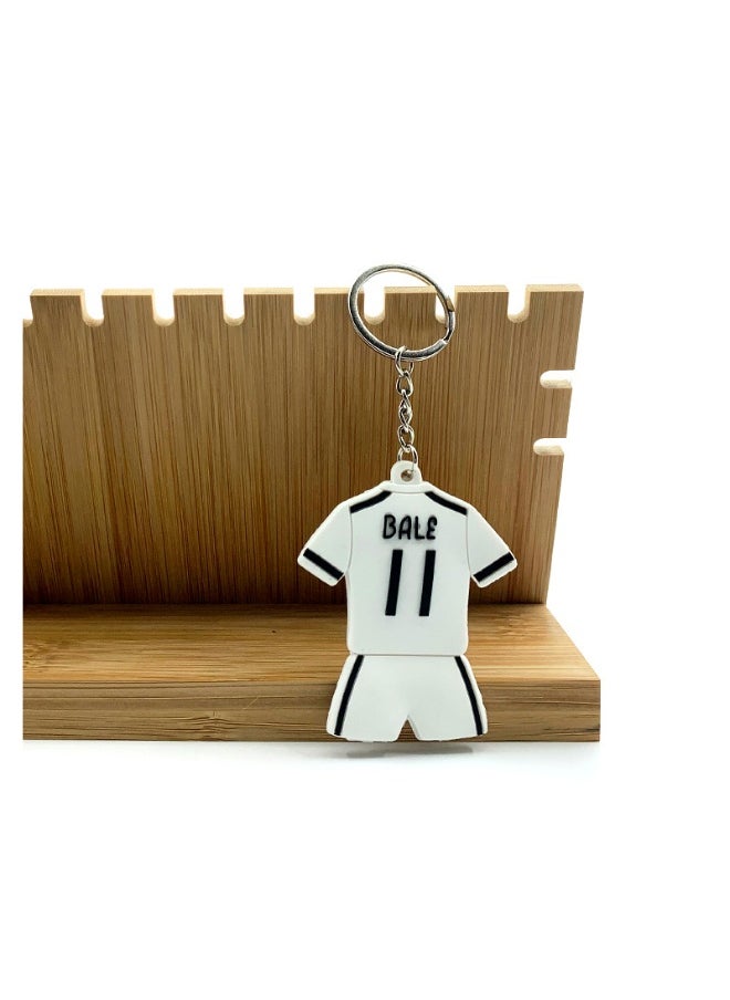 Barcelona/Messi/Juve/Cristiano Ronaldo/Paris/Chelsea/Real Madrid Shirt Jersey Keychain Accessory Pendant Bag Chain Car Keychain Creative Gift for Unisex