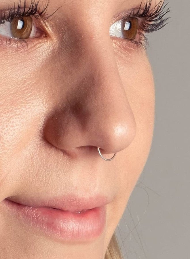 Longita Fake Piercings - Nose Ring, Eyebrow, Lip Ring, Labret Studs & More - Adhesive Face Jewelry, Metal, stainless-steel - Image 4