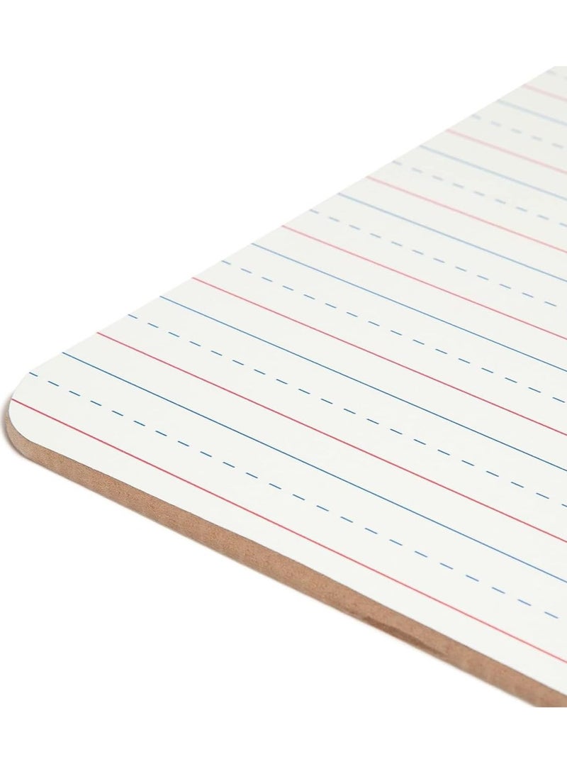 MARKQ [عبوة من 3] لوح كتابة أبيض جاف قابل للمسح [A4] للأطفال، لوح كتابة مسطر - Image 4