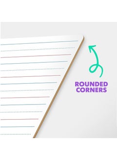 MARKQ [Pack of 3] Lined Dry Erase White Board [A4] for Kids Ruled Writing Board  - Image 3