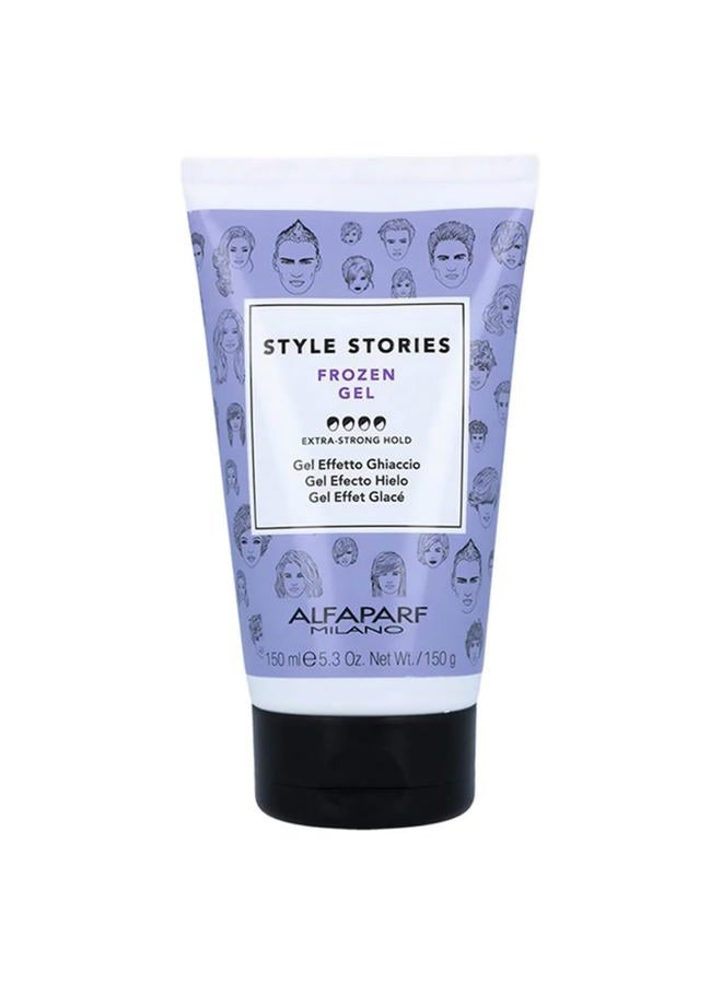 Alfaparf Milano Style Stories Frozen Hair Styling Gel - Strong Hold Hair Gel Made With Moringa Oleifera for Hard to Hold Styles & Manageability - Ideal for All Hair Types (5.3 fl oz)