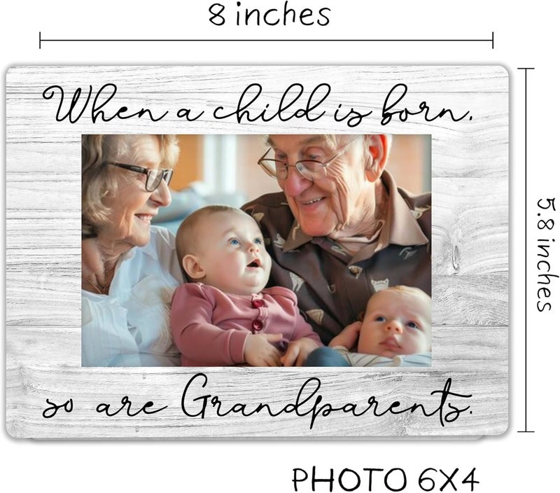 SSQBZU First Time Grandparents Gifts When A Child Is Born So Are Grandparents Grandkids 6x4 Picture Frame Wall Mount  Table Top grandparents picture frame with baby019 - Image 3