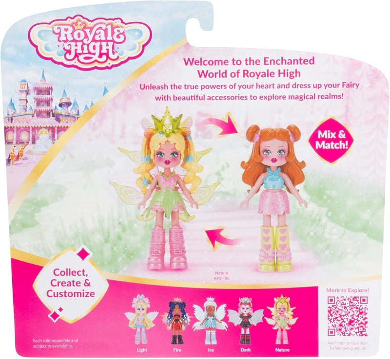 Royale High 3 Inch Nature Fairy Fashion Doll - 1 Figure with 9 Fashion Accessories - Virtual Item Code Included - Series 1 - Ages 5+ - Image 3