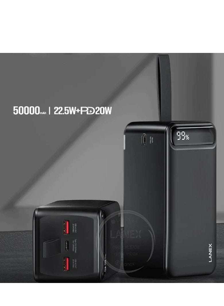 Lanex Power Bank 50,000 mAh 22.5W+PD 20W - Image 1