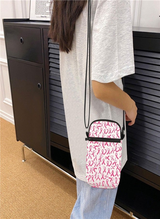 HOLLP Breast Cancer Awareness Crossbody Bag for Women It May Battle Me But It Won't Beat Me Small Sling Bag Pink Ribbon GIft (Breast Cancer) - Image 2