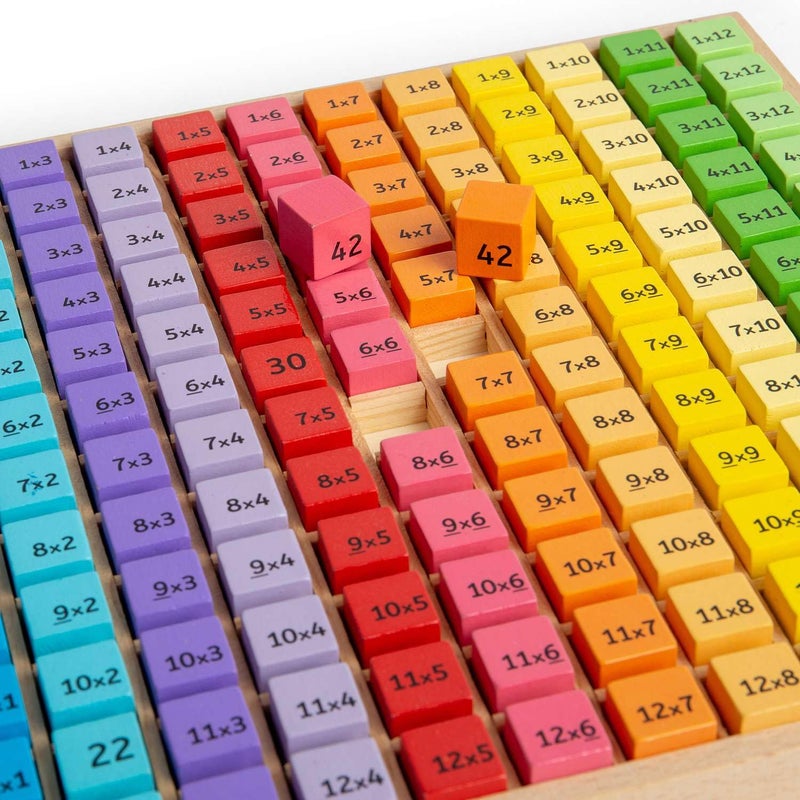 Bigjigs Toys Wooden Times Tables Tray - Image 2