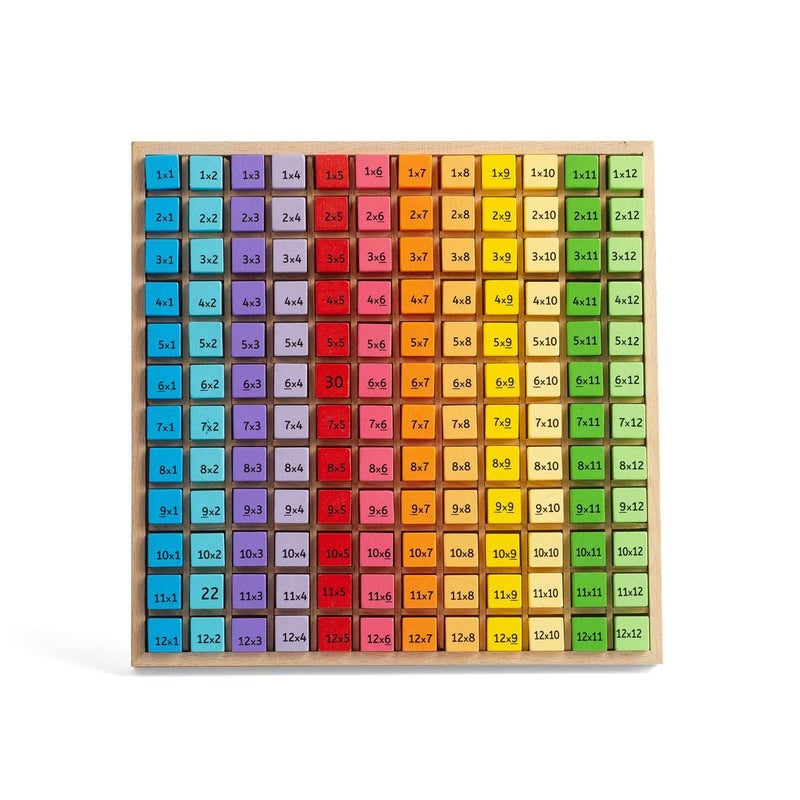 Bigjigs Toys Wooden Times Tables Tray - Image 1