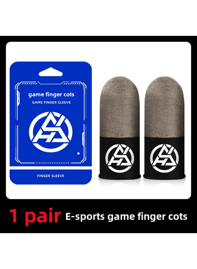 Game Finger Set Luminous Warrior Finger Set E-sports King Chicken Finger Set Breathable Sensitive Touch Screen Finger Set-Product Color:[Silver Dragon Luminous Style 1 Pair]]  - Image 1