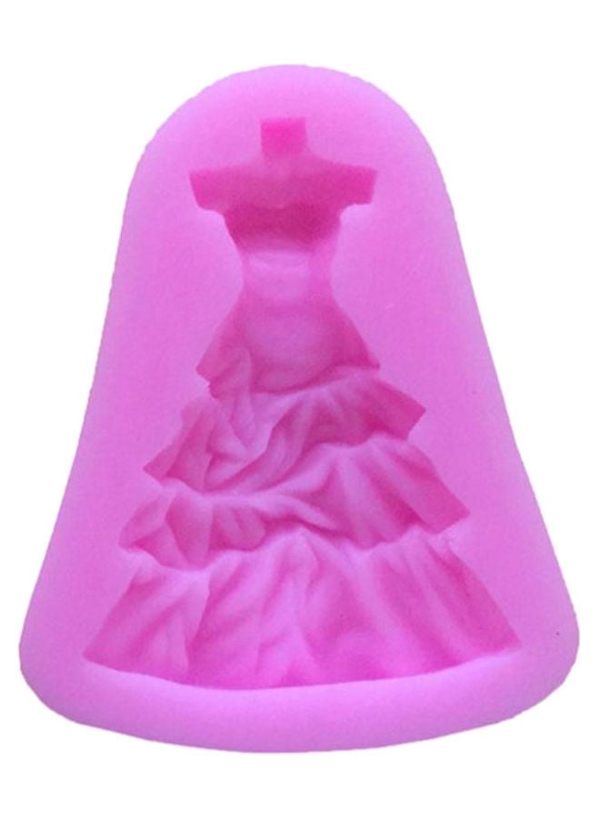 NIBEMINENT Princess Wedding Dress Cake Decor Mould Pink 7.9 x 5.5centimeter  - Image 1