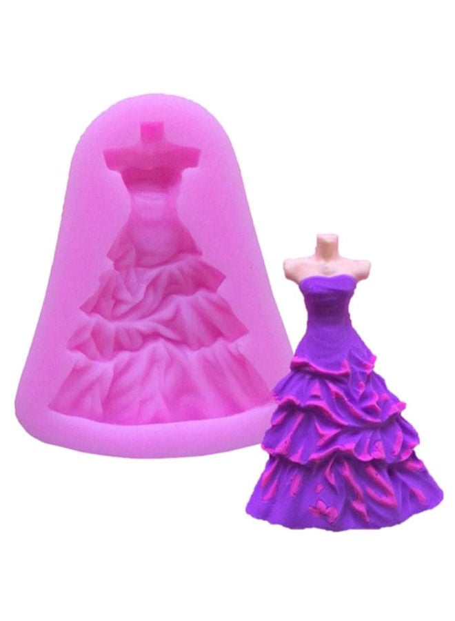 NIBEMINENT Princess Wedding Dress Cake Decor Mould Pink 7.9 x 5.5centimeter  - Image 2