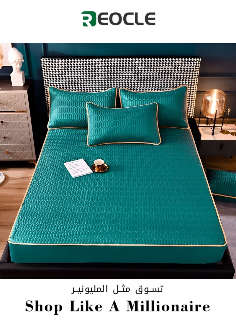 REOCLE Mattress Protector Breathable Noiseless Washable Bed Mattress Cover Air Fabric Cooling Mattress Pad Cover  - Image 1