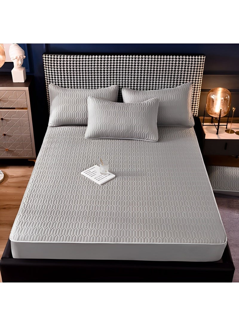 REOCLE Mattress Protector Breathable Noiseless Washable Bed Mattress Cover Air Fabric Cooling Mattress Pad Cover  - Image 4