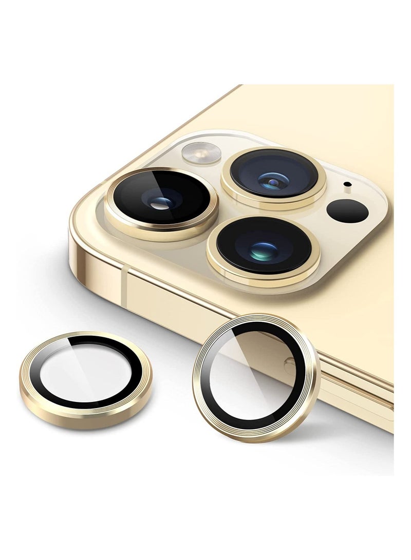 ELTRAZONE Camera Lens Protector for iPhone 14 Pro 6.1-Inch and iPhone 14 Pro Max 6.7-Inch, 9H Tempered Glass Metal Individual Ring Cover, HD Clear, 3-Pack - Image 1