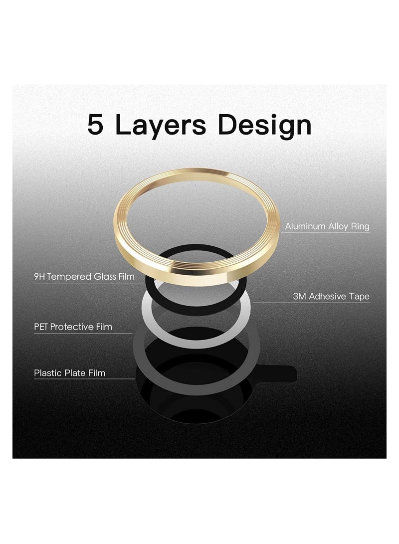 ELTRAZONE Camera Lens Protector for iPhone 14 Pro 6.1-Inch and iPhone 14 Pro Max 6.7-Inch, 9H Tempered Glass Metal Individual Ring Cover, HD Clear, 3-Pack - Image 2