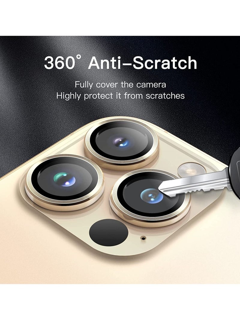 ELTRAZONE Camera Lens Protector for iPhone 14 Pro 6.1-Inch and iPhone 14 Pro Max 6.7-Inch, 9H Tempered Glass Metal Individual Ring Cover, HD Clear, 3-Pack - Image 4