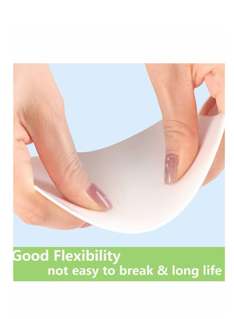 SYOSI 2 Pieces Dough Scraper Bowl Scraper Food-safe Plastic Dough Cutter Flexible Plastic Scraper Practical Bench Scraper Multipurpose Food Scrappers for Bread Dough Cake Fondant Icing, White, Green - Image 5