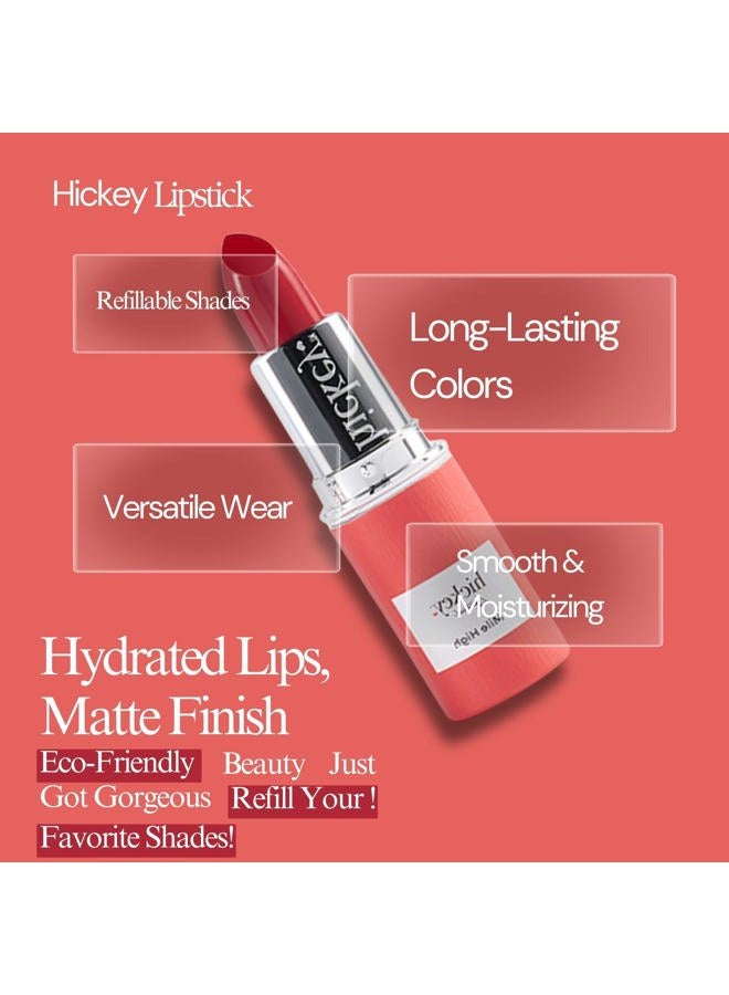 Hickey Lipstick Mile High Organic Perfect Red Lipstick Refill - Long Lasting Lipstick for Women - Hydrating & Moisturizing Shade, Best Lip Color for Women, Gluten-Free & Vegan with Highly Pigmented - Image 5
