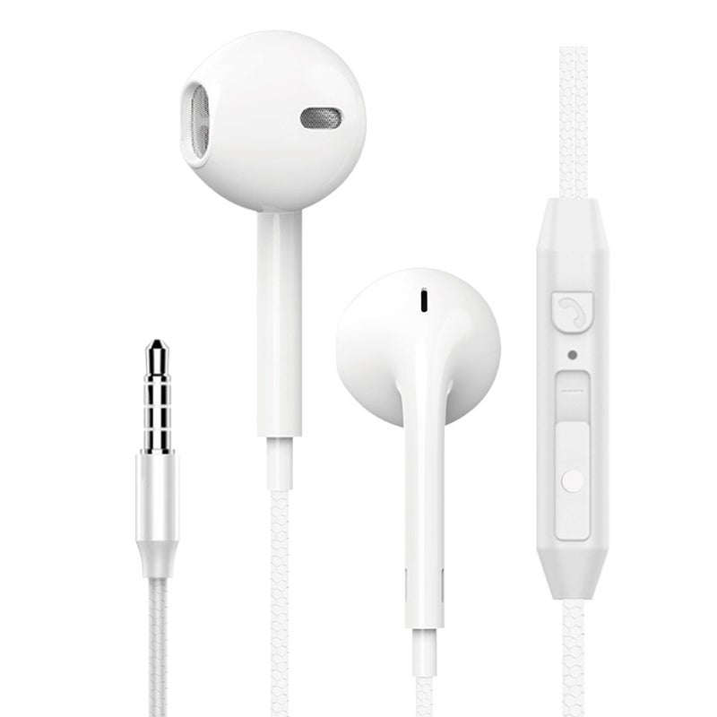 Mobile Phone Headset Wired Headset Suitable for Apple Headset Huawei In-ear Wire Control with Michael Tone Subwoofer 137 (bare metal) 