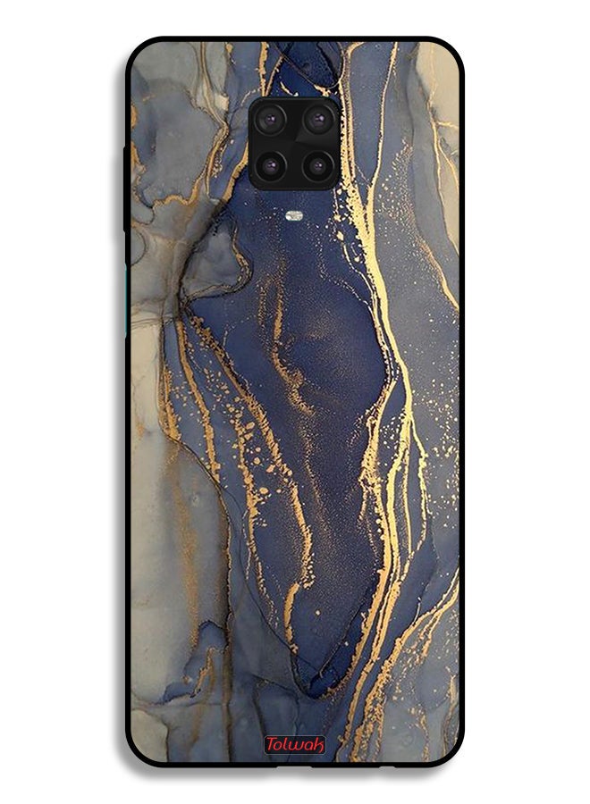Tolwak Xiaomi Redmi Note 9S Protective Case Cover Gliter Marble Pattern - Image 2