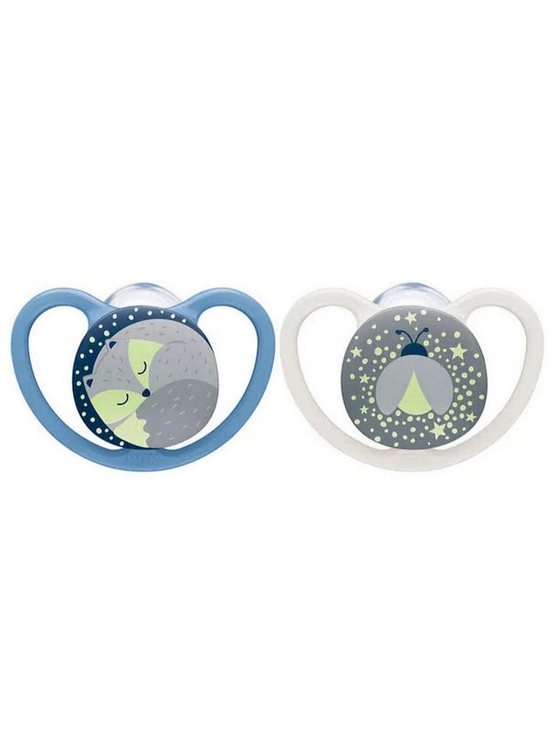 NUK Space Night Silicone Soother 6-18M 2 Pack - Image 4