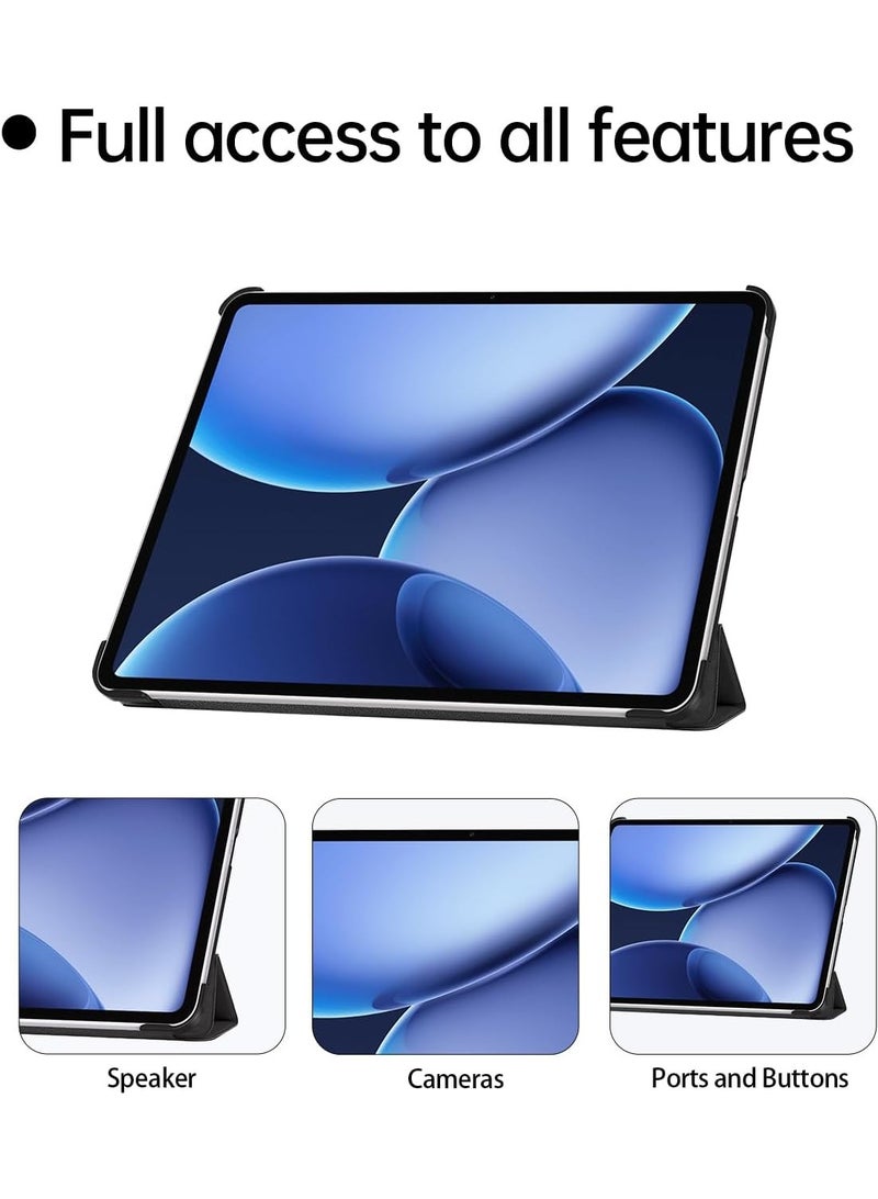 Rabos Case for OnePlus Pad 3 Tri-Fold Smart Case Multi- Viewing Angles Stand Hard Shell Leather Smart Cover w/Auto Sleep/Wake/Slim Tablet Case Cover - Image 5