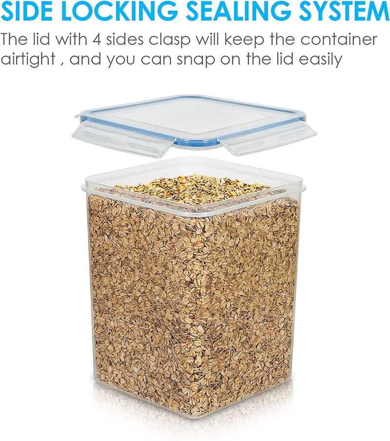 ENTITY Airtight Plastic storage container BPA Free Food kitchen storage Large containers set 2900ml Pack of 2 Transparent - Image 3