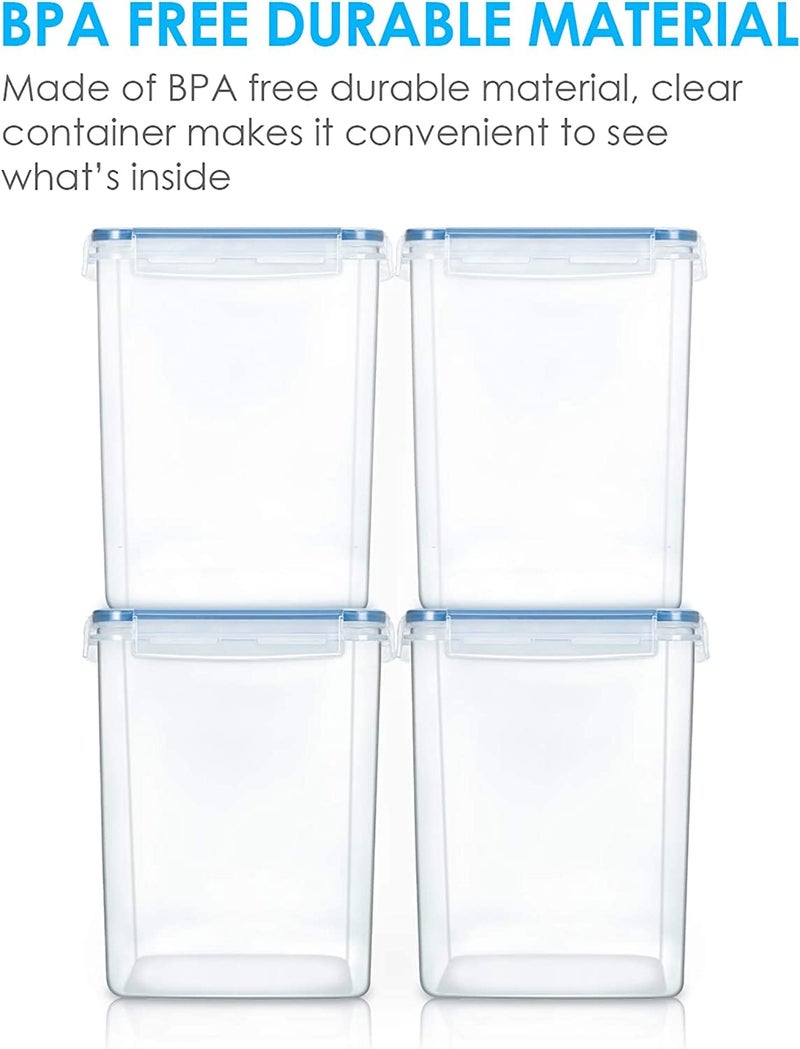 ENTITY Airtight Plastic storage container BPA Free Food kitchen storage Large containers set 2900ml Pack of 2 Transparent - Image 4