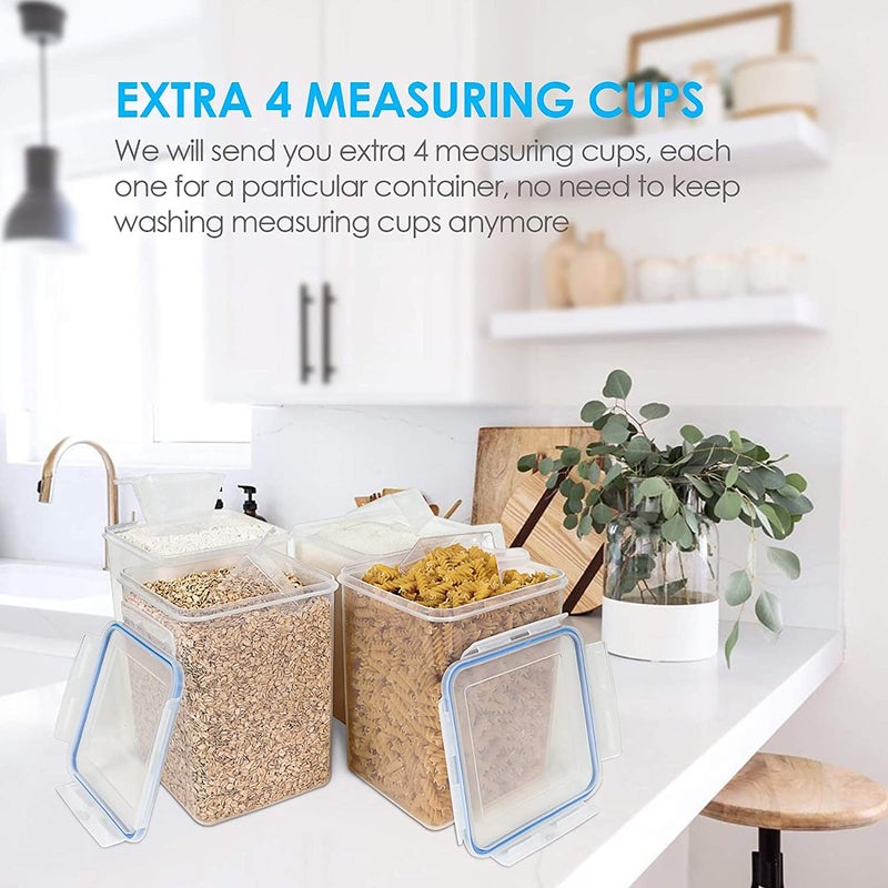 ENTITY Airtight Plastic storage container BPA Free Food kitchen storage Large containers set 2900ml Pack of 2 Transparent - Image 5