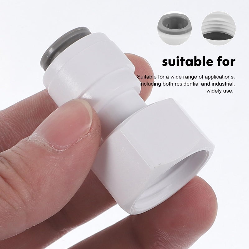 10Pcs 1 2 Inch To 3 8 Inch Plastic Water Filter Push To Connect Fittings Quick Adapter - Image 4
