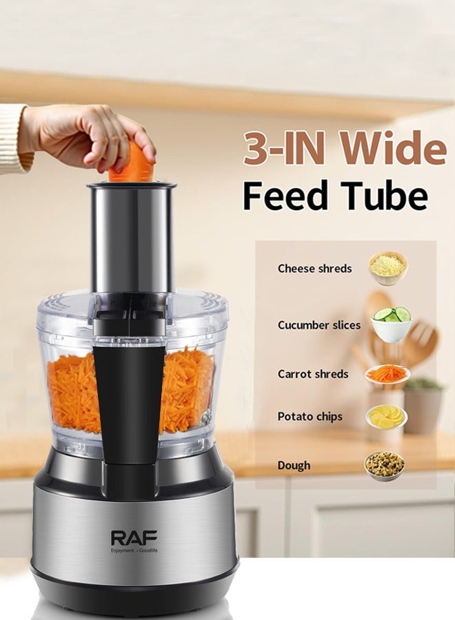 RAF Food Processor with 750ML Processor Bowl, 2-Speed for Chopping, Slicing, Shredding,Mincing & Puree,Stainless Steel Blades, Food Chute & Pusher,600W R.2872 - Image 5