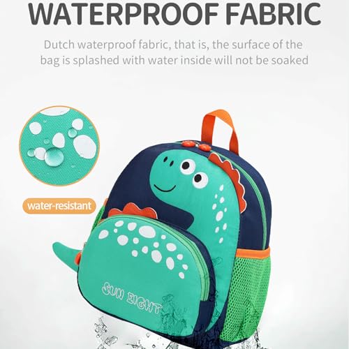 SUN EIGHT Toddler Backpack for Girls Kids Backpack Cute 3D Cartoon School Bag for Baby Boy Girls 1-5 Years Baby Backpack (Dinosaur) - Image 4