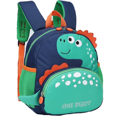SUN EIGHT Toddler Backpack for Girls Kids Backpack Cute 3D Cartoon School Bag for Baby Boy Girls 1-5 Years Baby Backpack (Dinosaur) - Image 1