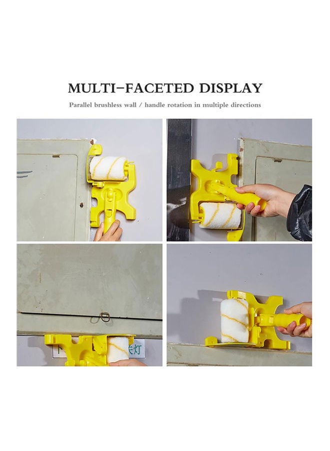 NIBEMINENT Clean-Cut Anti-Smudge Roller Brush for Wall Ceiling Yellow/White - Image 4