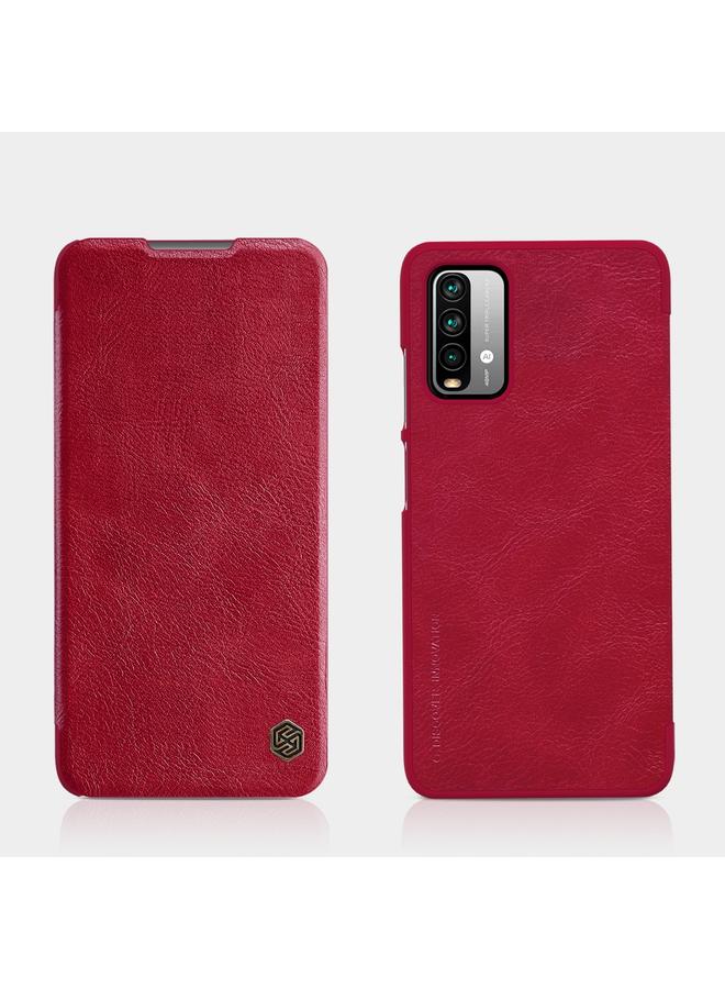 Nillkin Case For Xiaomi Redmi Note 9 4G / 9 Power QIN Series Crazy Horse Texture Horizontal Flip Leather Case with Card Slot - Image 1