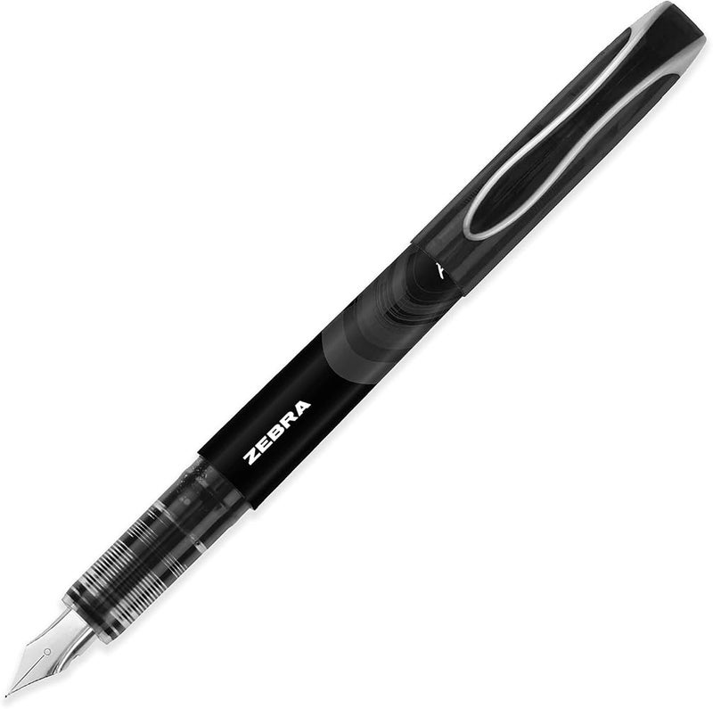 Zebra Pen Zebra Fuente Pen - Disposable Fountain Pens - Pack of 6 - Black & Blue Ink - In Zebra Envelope Gift Packaging - Image 2