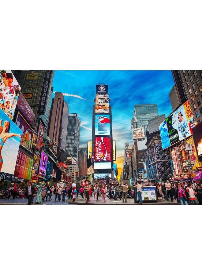 Toynk New York Times Square Puzzle For Adults And Kids ; Difficult 1000 Piece Jigsaw Puzzle Toy ; Fun Quarantine Gift ; Interactive Brain Teaser Challenge For Game Night - Image 1