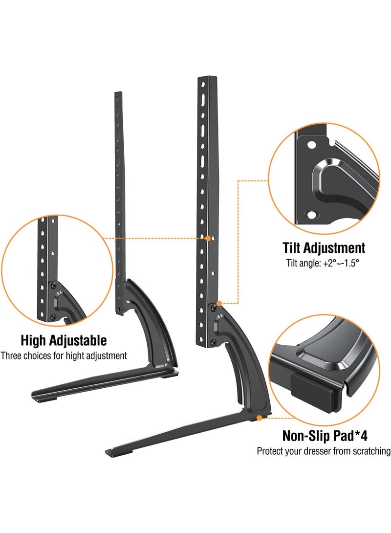 ACPLAY Universal Table Top TV Stand Base/Legs for Most 37-75 inch LCD, LED, Plasma Flat Screen TVs, Height Adjustable Replacement Stand, Holds Up to 45kg (99 lbs), Max VESA 600x400mm - Image 3
