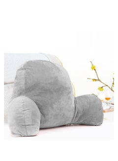 Generic Crystal velvet lumbar support reading pillow gray 