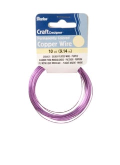 Darice Silver Plated Copper Wire 20 Gauge Grape 8 Yards  - Image 2
