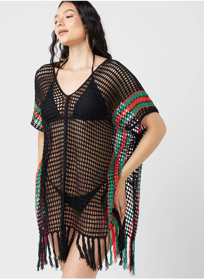 Ginger Crochet Detail Beach Cover Up