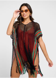 Ginger Crochet Detail Beach Cover Up  - Image 1