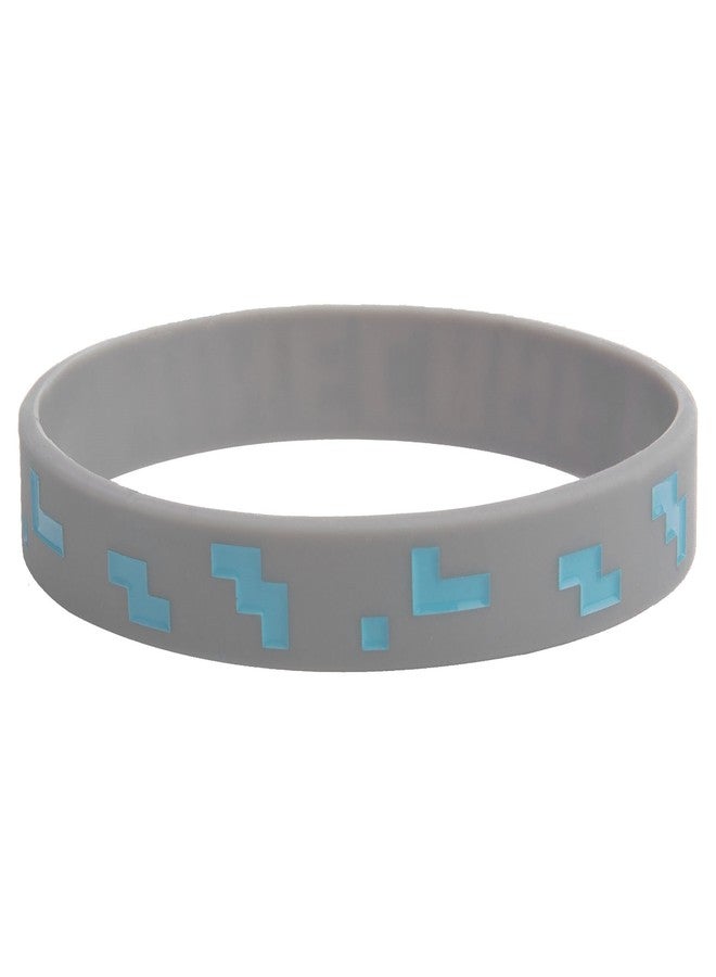 JINX Minecraft Diamond Bracelet, Medium, Gray - Image 1