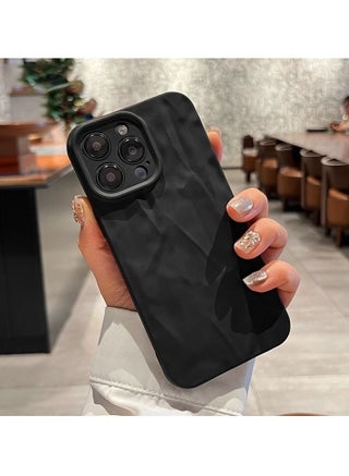Matte Black Marble Case for iPhone 16 Pro